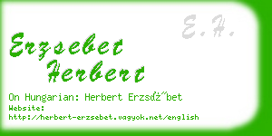 erzsebet herbert business card